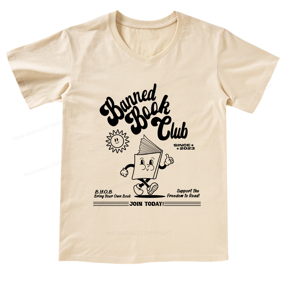 Pagewings Read Banned Books V-neck T-shirt
