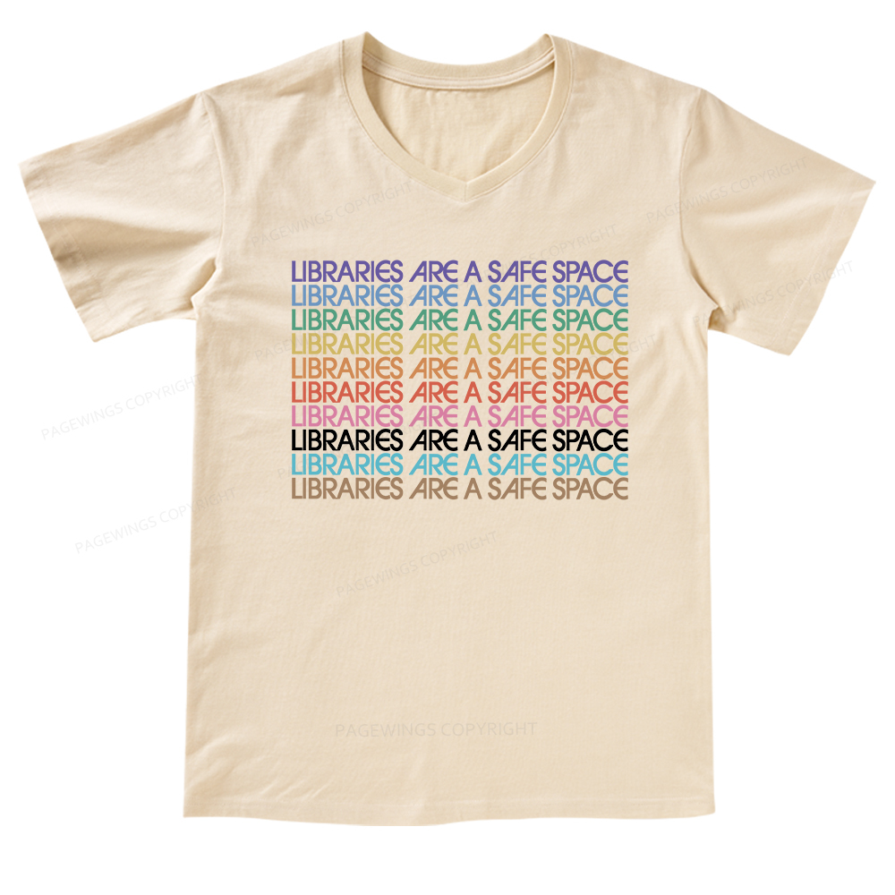 Pagewings Libraries Are For Everyone V-neck T-shirt