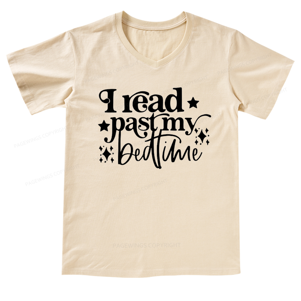 Pagewings I Read Past My Bedtime V-neck T-shirt