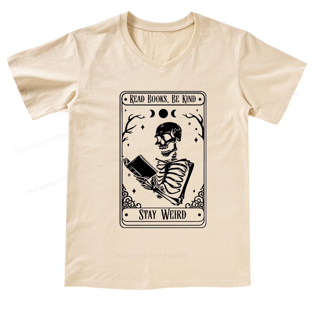 Pagewings Read Book Be Kind V-neck T-shirt