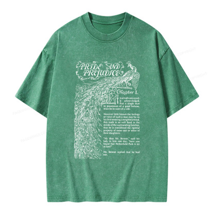 Pagewings Pride and Prejudice Unisex Washed T-shirt