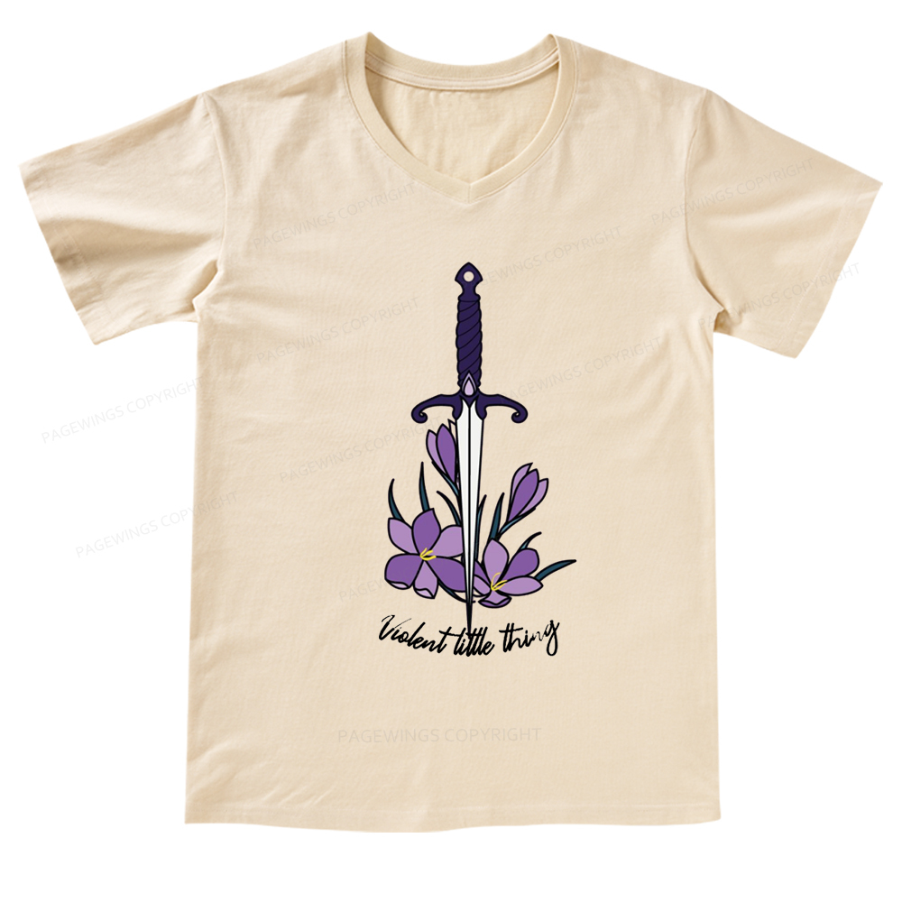 Pagewings ‘’Violent Little Thing" Fourth Wing MC Classic T-Shirt V-neck T-shirt
