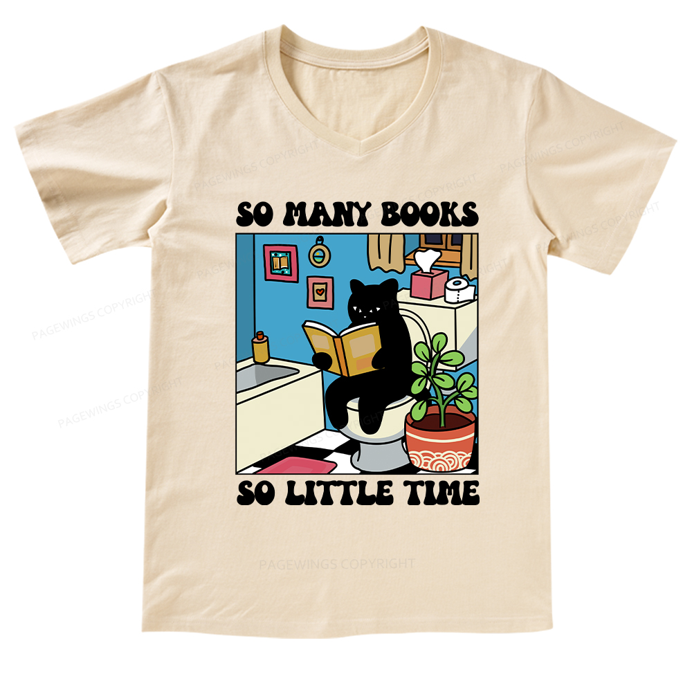 Pagewings So Many Books So Little Time-neck T-shirt