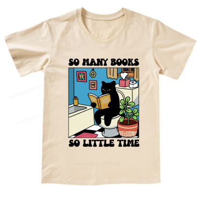Pagewings So Many Books So Little Time-neck T-shirt