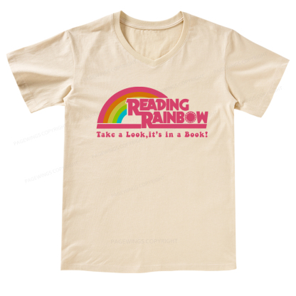 Pagewings Take a Look it's in a Book V-neck T-shirt