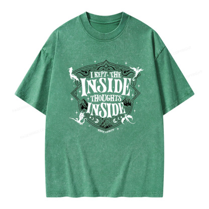 Pagewings I Kept The Inside Thoughts Inside Unisex Washed T-shirt