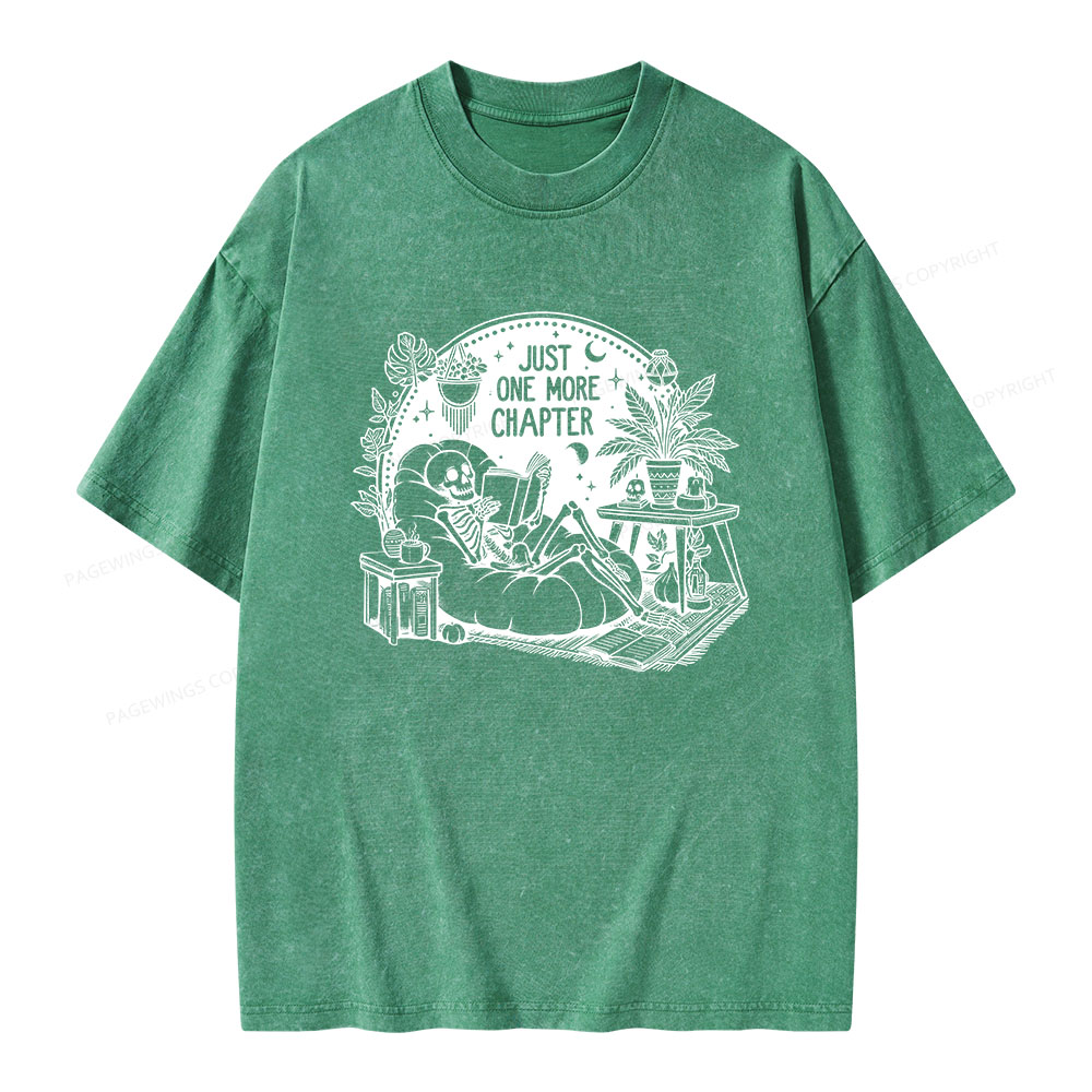 Pagewings Just One More Chapter Unisex Washed T-shirt