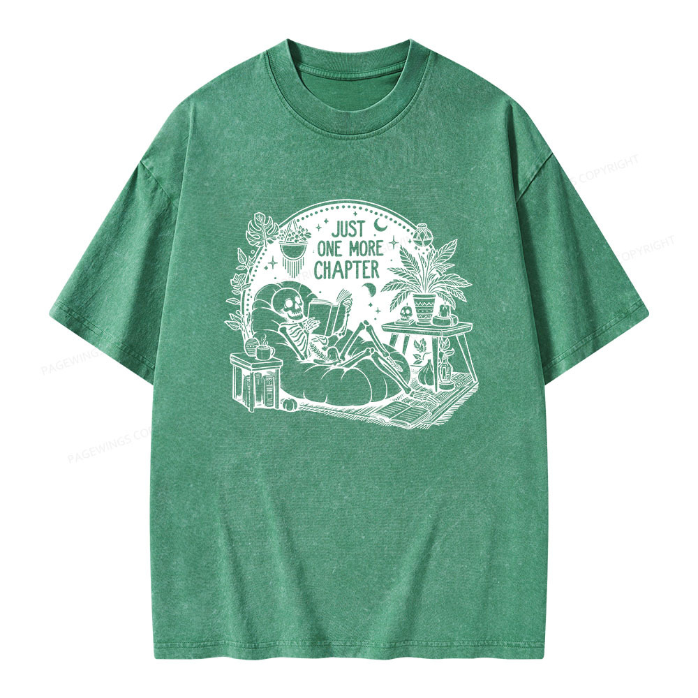 Pagewings Just One More Chapter Unisex Washed T-shirt