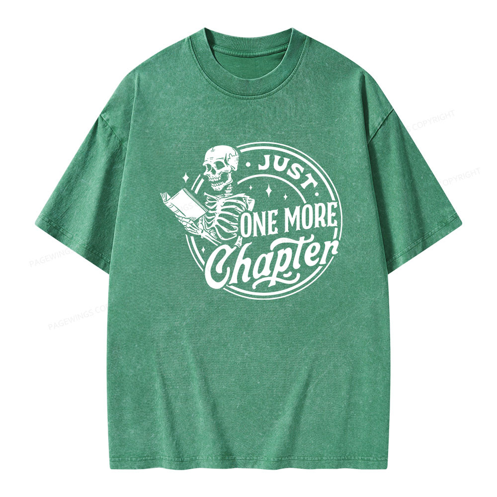 Pagewings Just One More Chapter Unisex Washed T-shirt