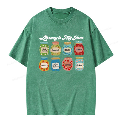 Pagewings Library is My Jam Unisex Washed T-shirt