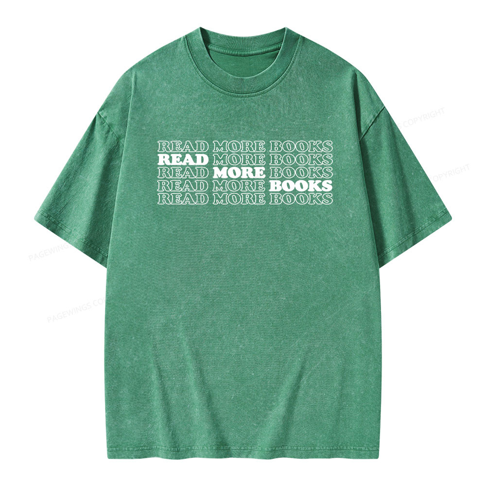 Pagewings Read More Books Unisex Washed T-shirt