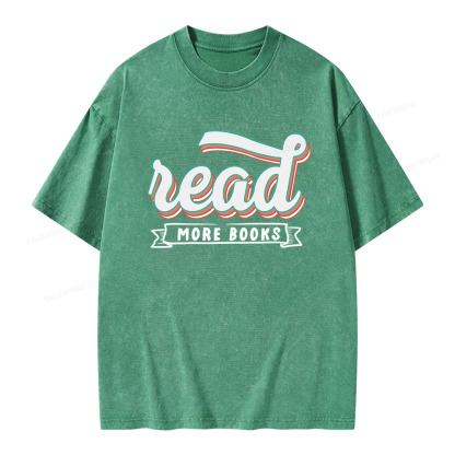 Pagewings Read More Books Unisex Washed T-shirt