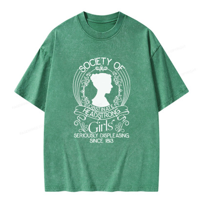 Pagewings Society Of Obstinate Headstrong Girls Unisex Washed T-shirt