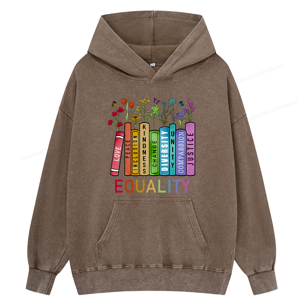 Pagewing Equal Rights Shirt Unisex Washed Hoodie