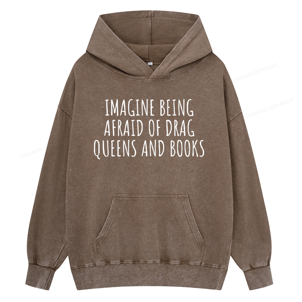 Pagewing Funny Liberal Shirt Unisex Washed Hoodie
