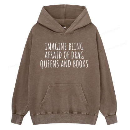 Pagewing Funny Liberal Shirt Unisex Washed Hoodie