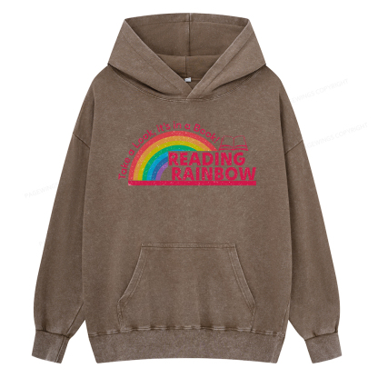 Pagewing Reading Rainbow Unisex Washed Hoodie