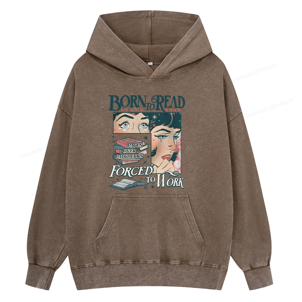 Pagewing Funny Liberal Shirt Unisex Washed Hoodie