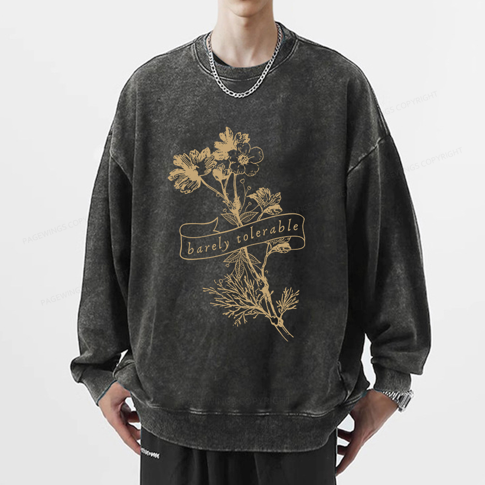 Pagewings Pride And Prejudice Jane Austen Unisex Washed Sweatshirt