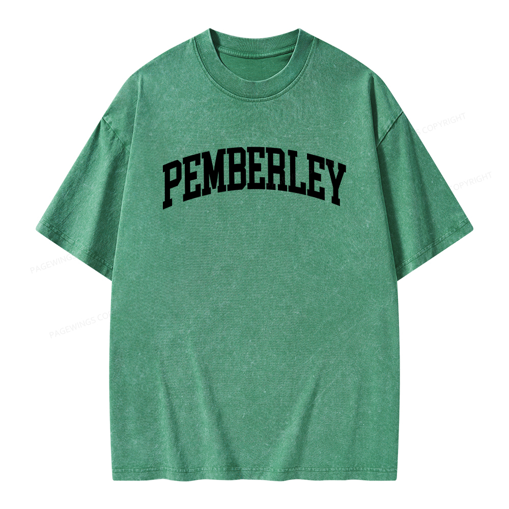 Pagewings Pride and Prejudice Pemberley Bookworm Unisex Washed T-shirt