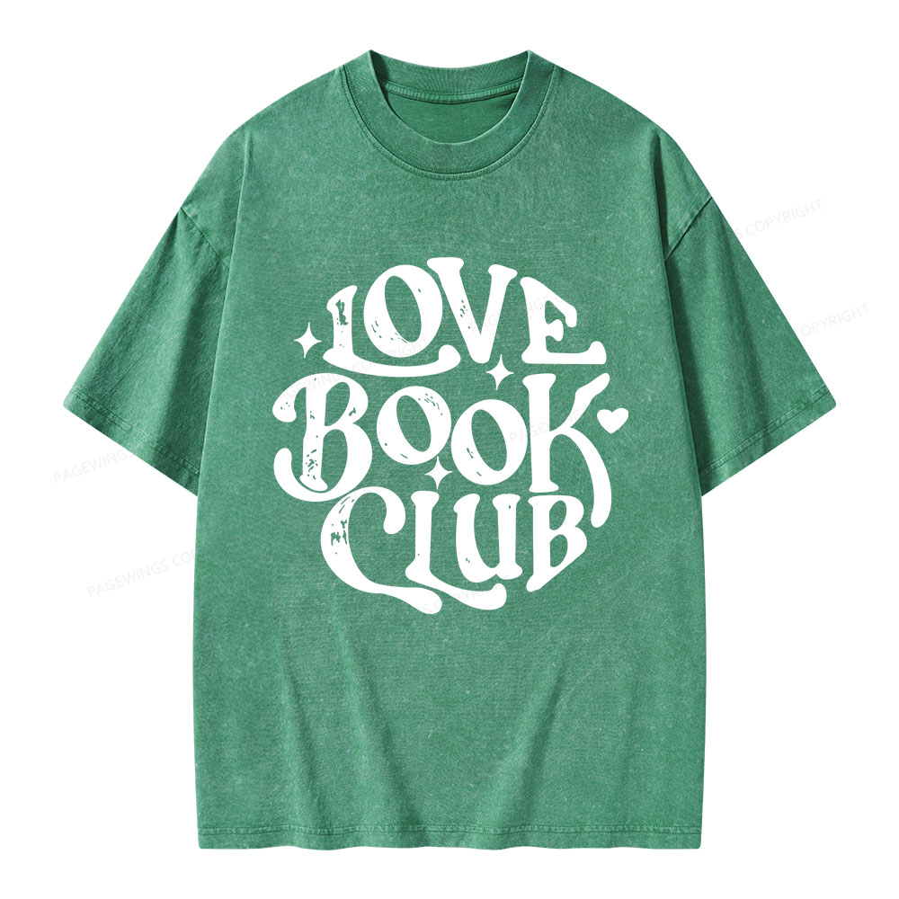 Pagewings Love Book Club Unisex Washed T-shirt
