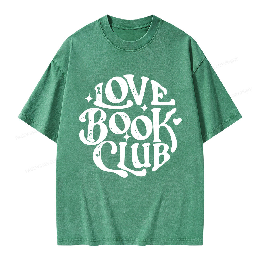 Pagewings Love Book Club Unisex Washed T-shirt