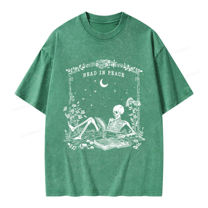 Pagewings Read in Peace Unisex Washed T-shirt