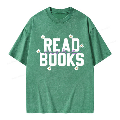 Pagewings Read More Books  Unisex Washed T-shirt