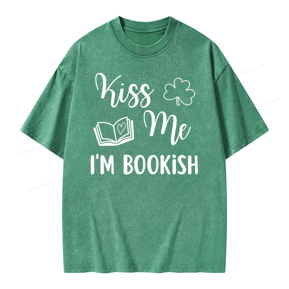 Pagewings Book Funny, Reader Bookworm Librarian Shirt Gift Unisex Washed T-shirt