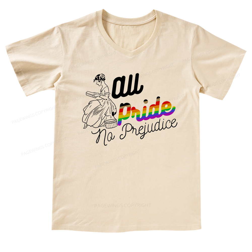Pagewings All Pride No Prejudice V-neck T-shirt