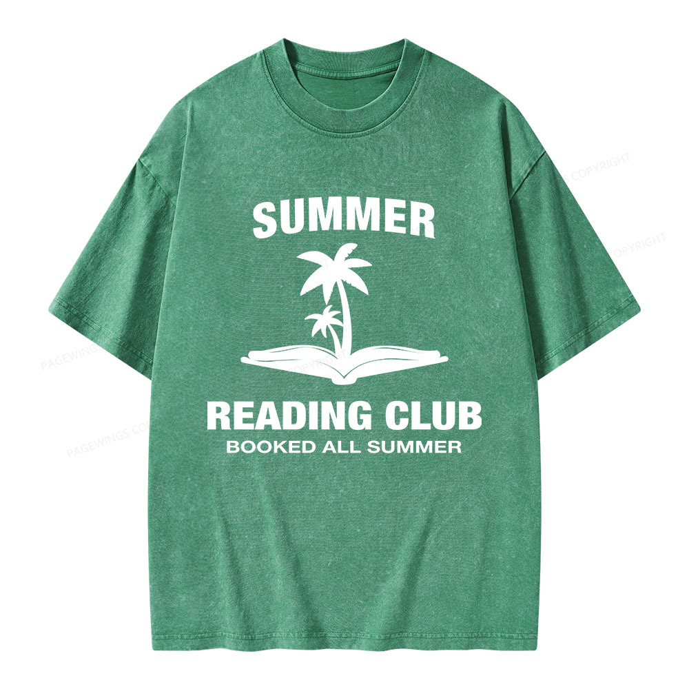 Pagewings Summer Reading Club Unisex Washed T-shirt