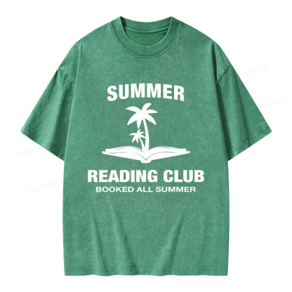Pagewings Summer Reading Club Unisex Washed T-shirt