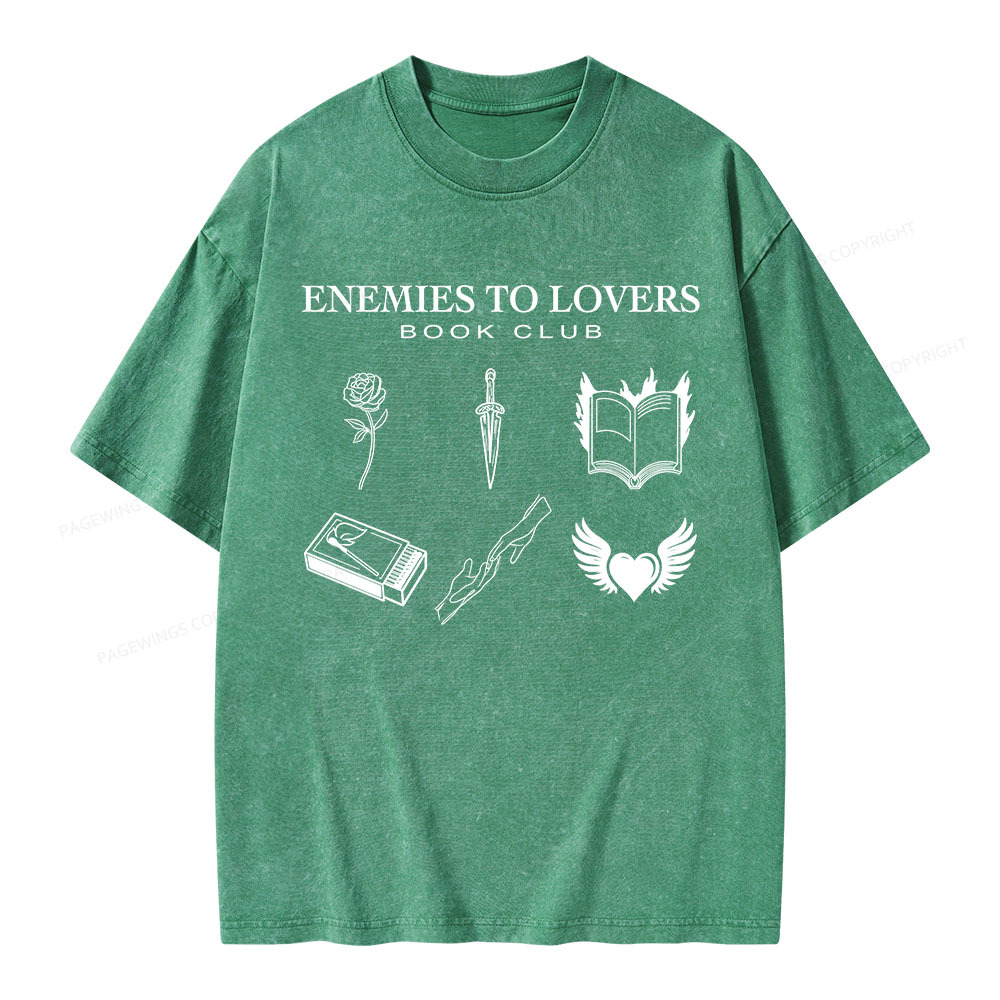 Pagewings Enemies To Lovers Unisex Washed T-shirt
