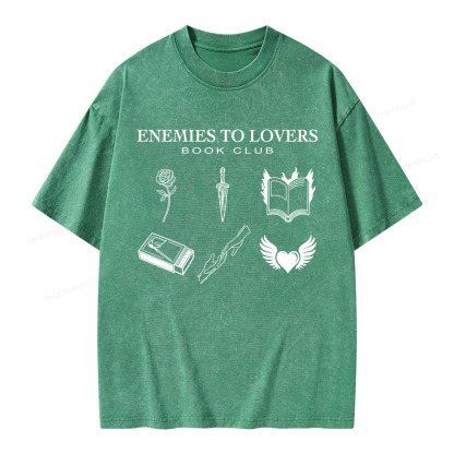 Pagewings Enemies To Lovers Unisex Washed T-shirt