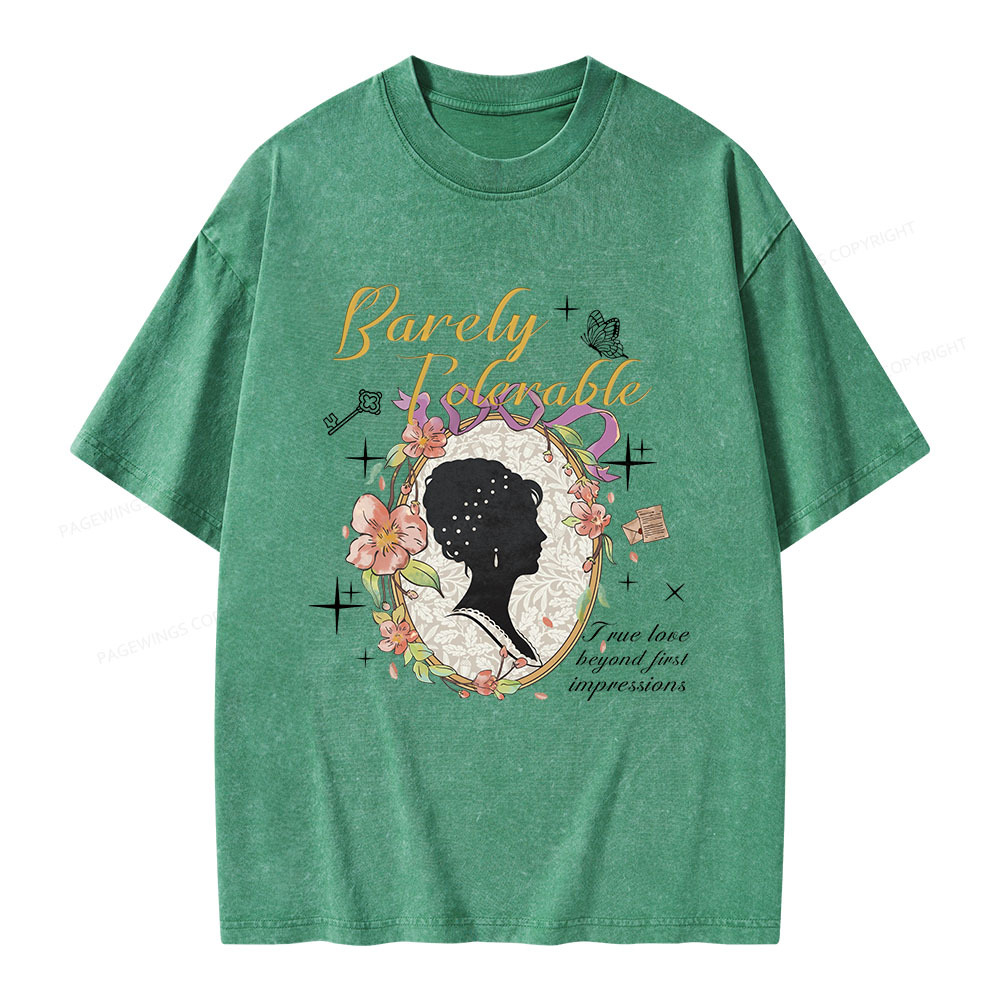 Pagewings True Love Beyond First Impressions Unisex Washed T-shirt