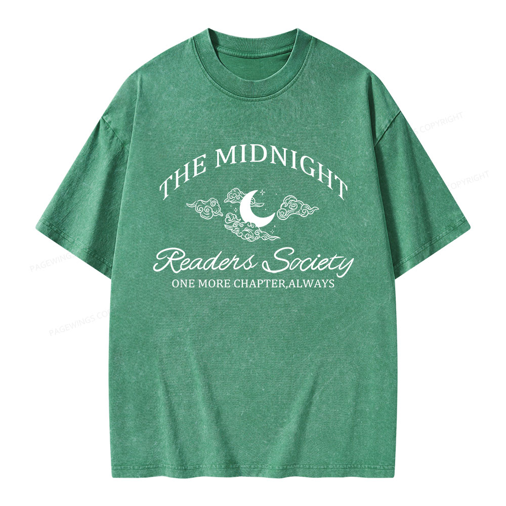 Pagewings The Midnight Readers Society Unisex Washed T-shirt