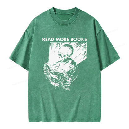 Pagewings Read More Books Unisex Washed T-shirt