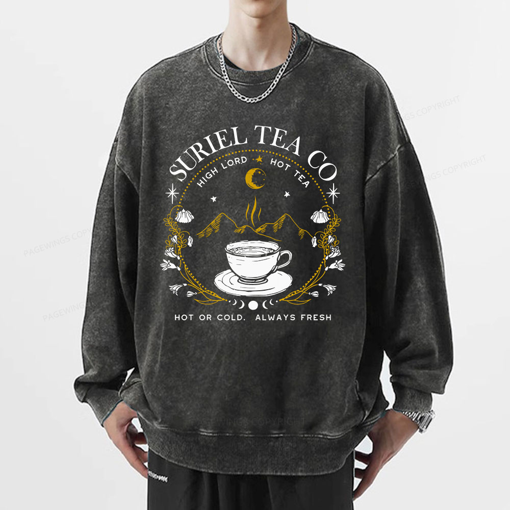Pagewings Suriel Tea Co Unisex Washed Sweatshirt