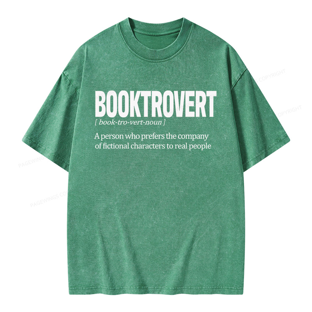 Pagewings Booktrovert Unisex Washed T-shirt