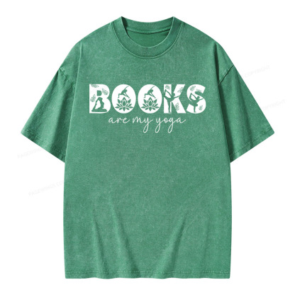Pagewings Books Are My Yoga Unisex Washed T-shirt