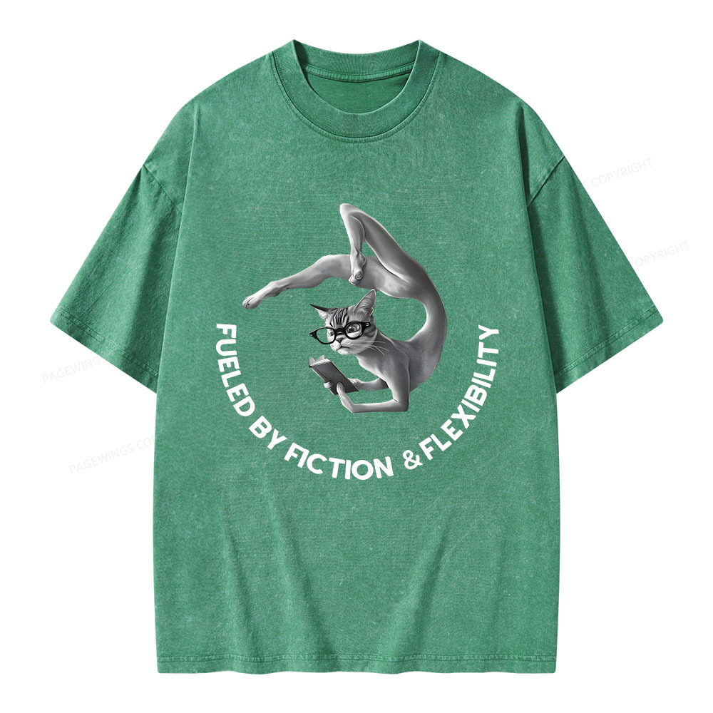 Pagewings Fueled By Fiction Flexibility Unisex Washed T-shirt