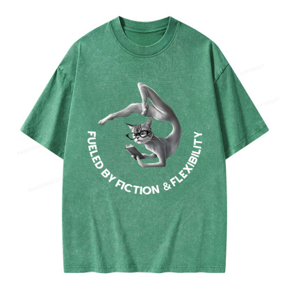 Pagewings Fueled By Fiction Flexibility Unisex Washed T-shirt
