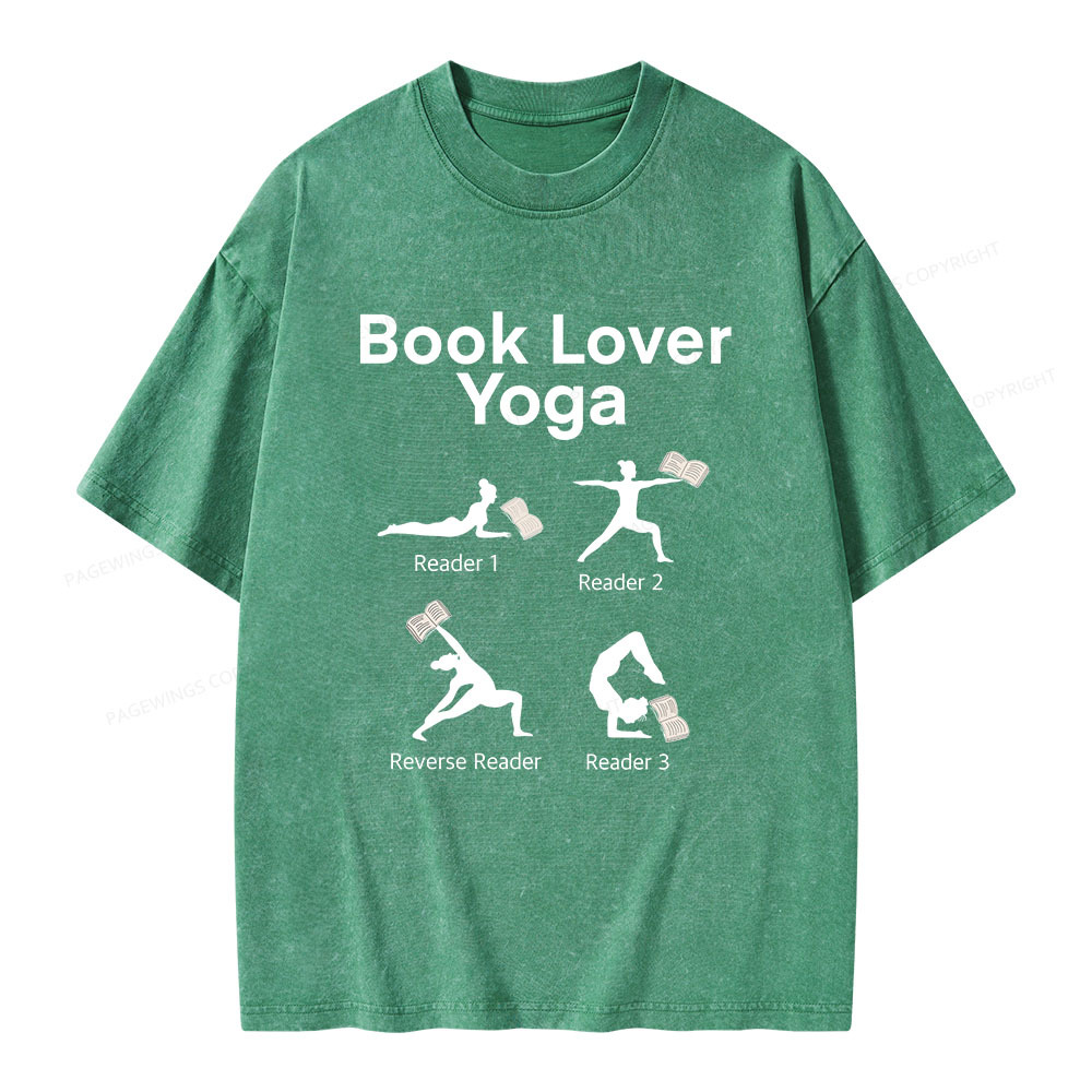 Pagewings Book Lover YogaUnisex Washed T-shirt
