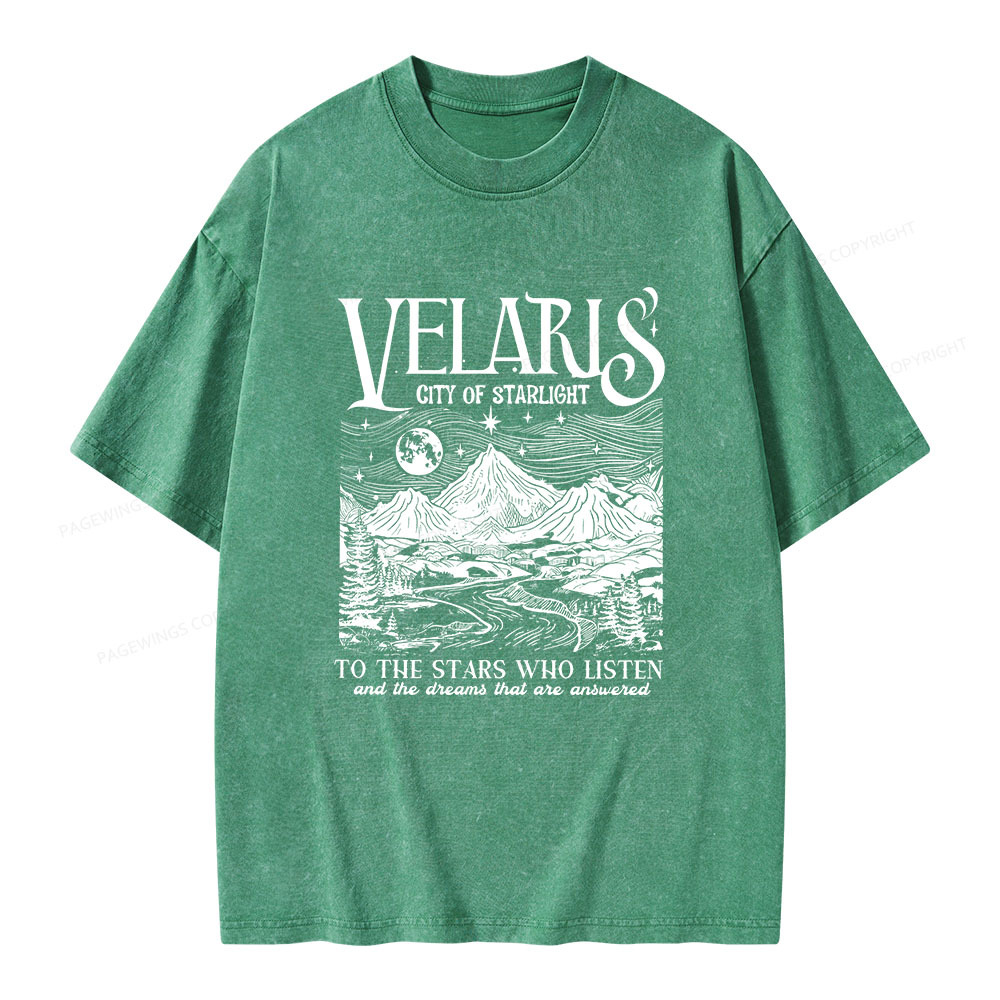 Pagewings Velaris City Of Starlight Acotar Unisex Washed T-shirt