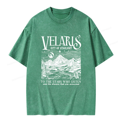 Pagewings Velaris City Of Starlight Acotar Unisex Washed T-shirt