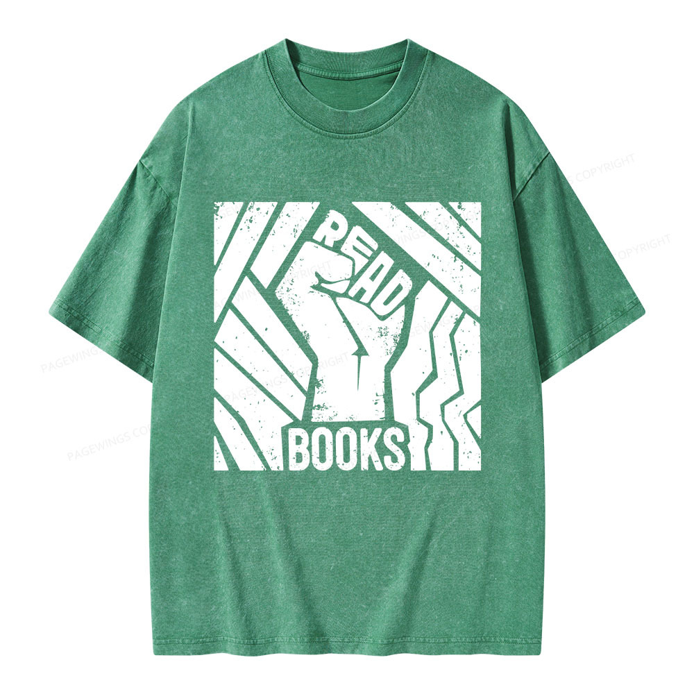 Pagewings Read Books Unisex Washed T-shirt