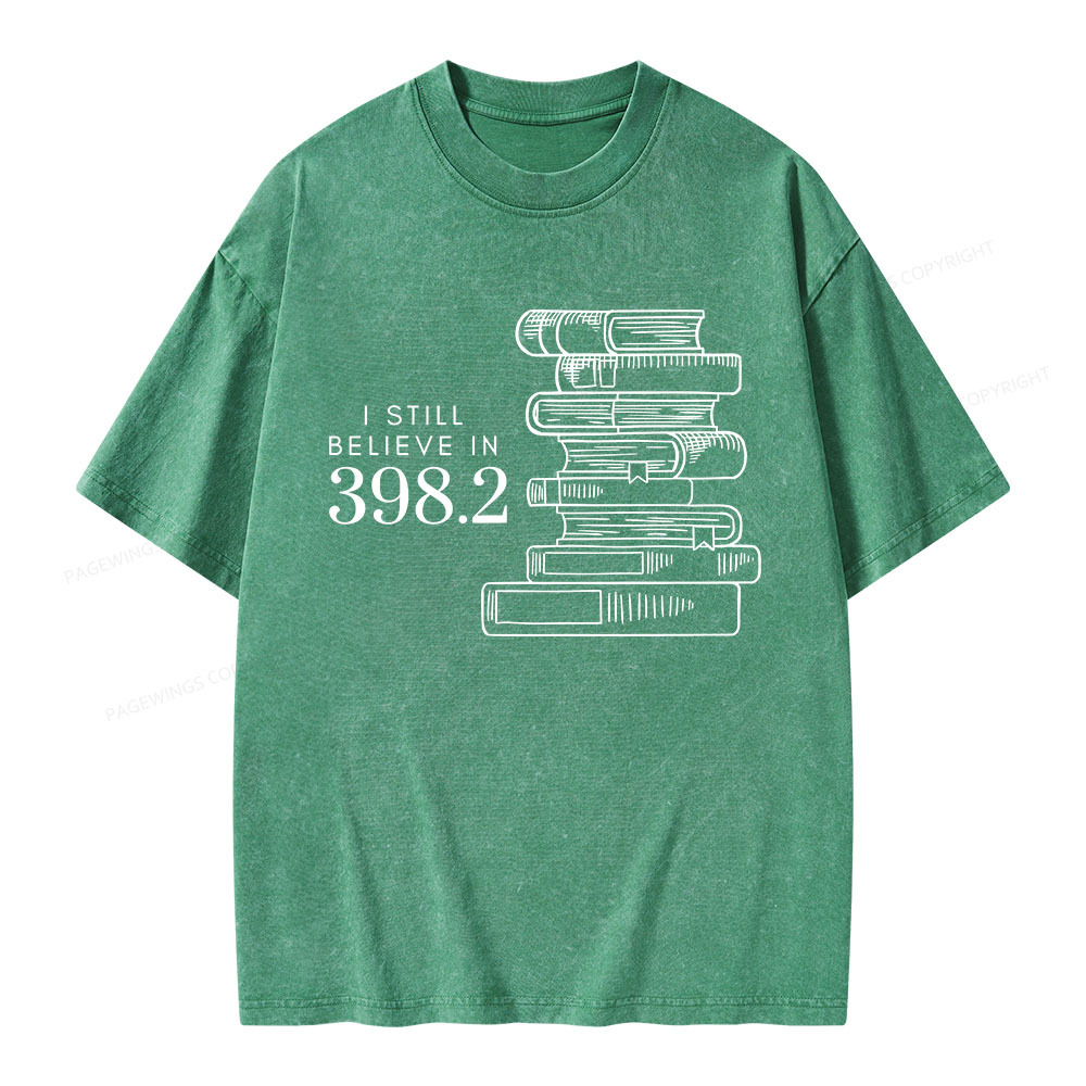 Pagewings I Still Believe In 398.2 Unisex Washed T-shirt