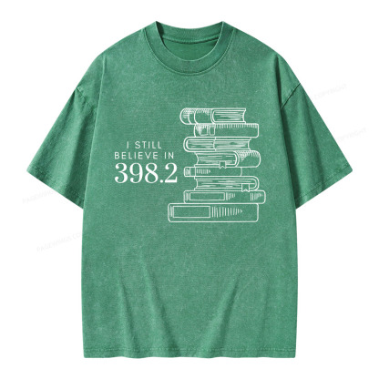 Pagewings I Still Believe In 398.2 Unisex Washed T-shirt