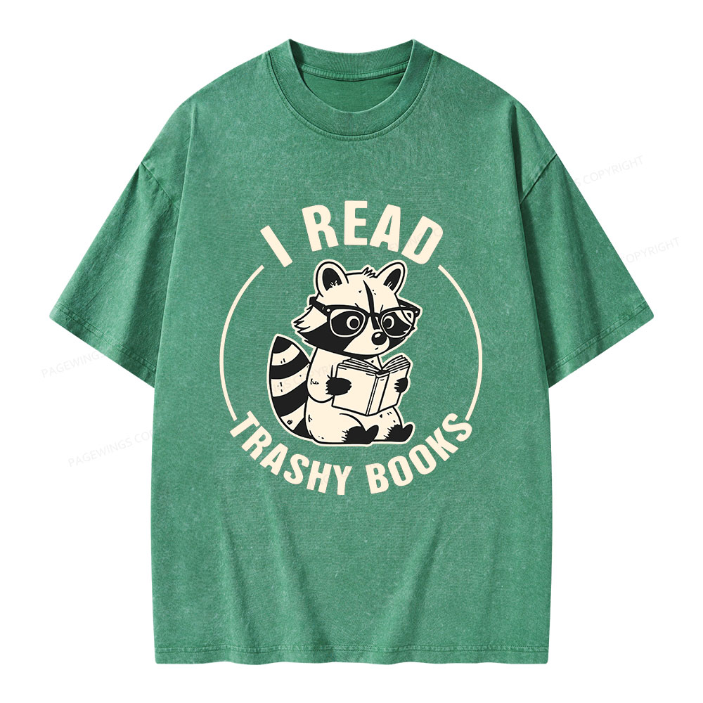 Pagewings I Read Trashy Books Unisex Washed T-shirt