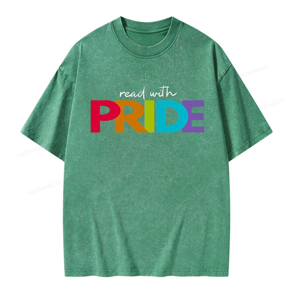 Pagewings Read With Pride Unisex Washed T-shirt
